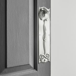 Art Nouveau Fingerplate- Polished Nickel