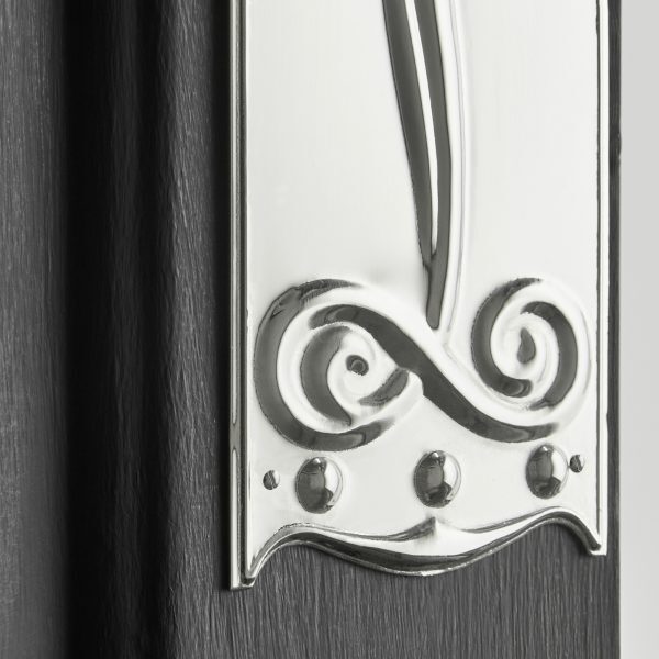 Art Nouveau Fingerplate- Polished Nickel - Image 3