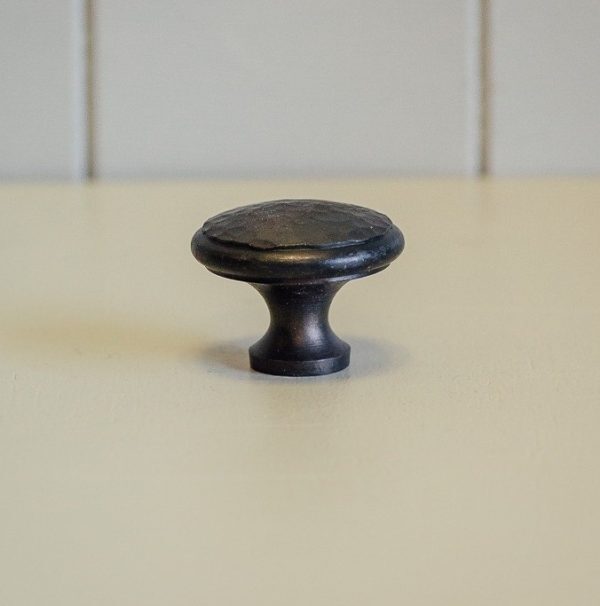 Beaten Cupboard Knob - Black Wax - Image 2