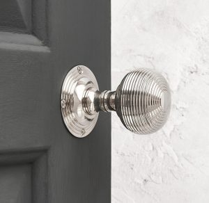 Beehive Empire Door Knobs (Pair) - Nickel save 50%