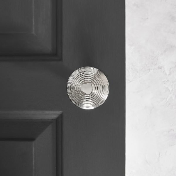 Beehive Empire Door Knobs (Pair) - Nickel save 50% - Image 2