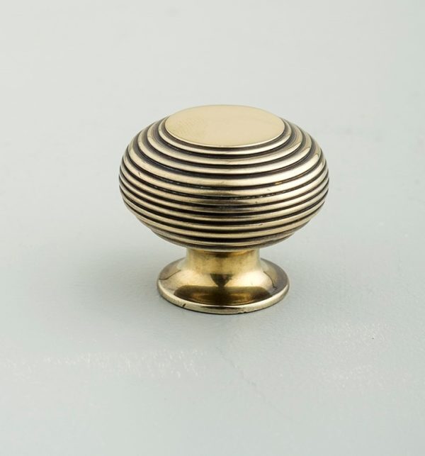 Beehive Large Cabinet Knob - Aged Brass - Image 2