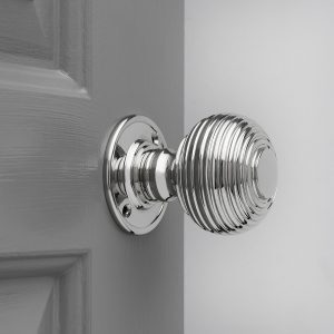 Beehive Large Door Knobs (Pair) - Nickel