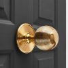 Beehive Large Door Pull - Polished Brass