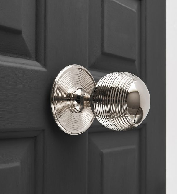 Beehive Large Door Pull - Polished Nickel