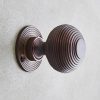 Beehive Door Knobs (Pair) - Aged Bronze