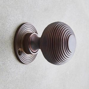 Beehive Door Knobs (Pair) - Aged Bronze