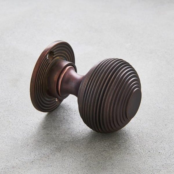 Beehive Door Knobs (Pair) - Aged Bronze - Image 2