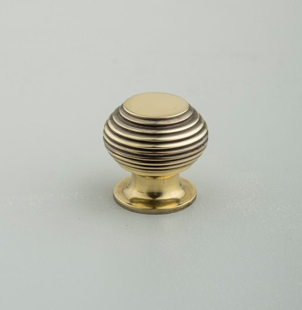 Beehive Small Cabinet Knob - Aged Brass - Image 3