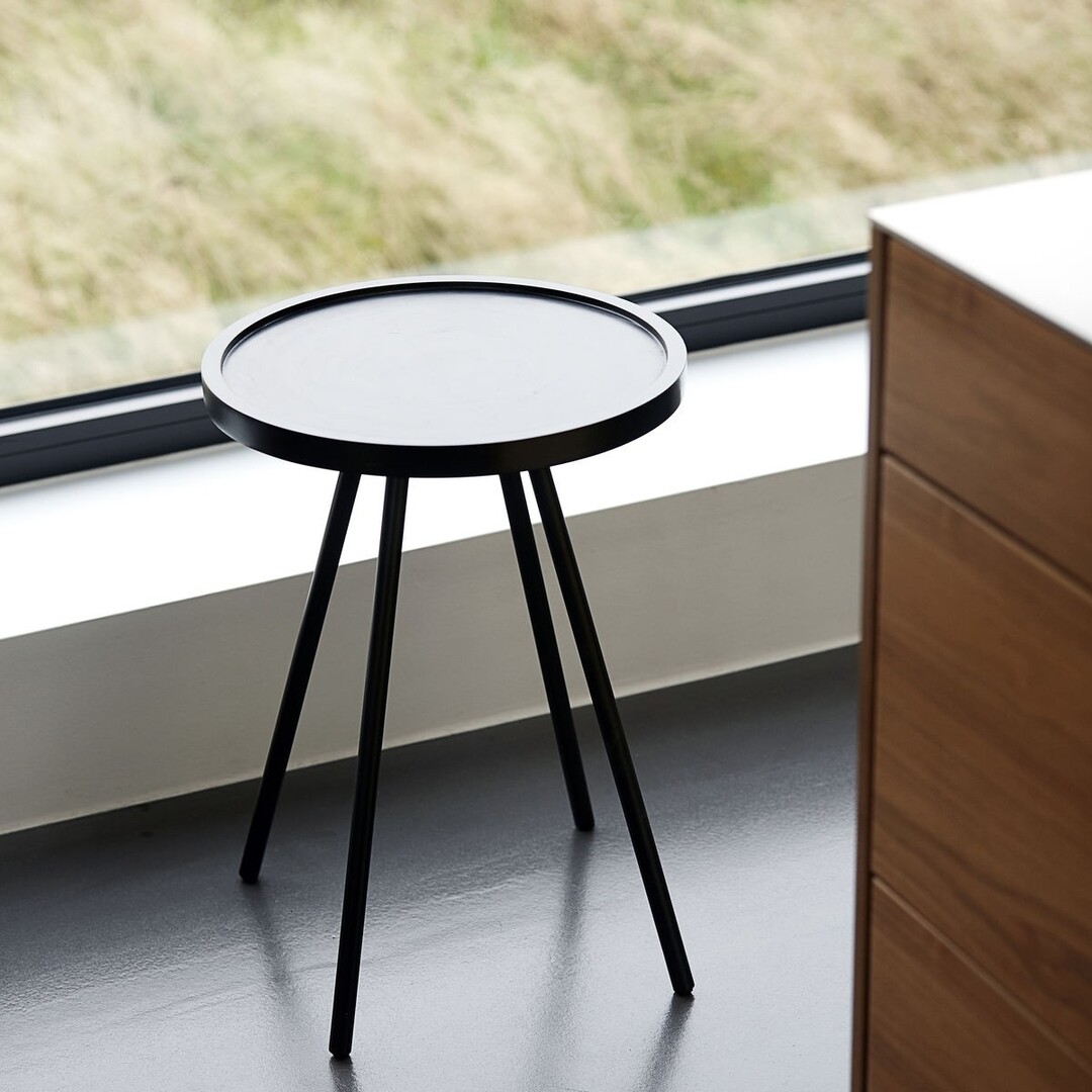 Black Mango Wood Side Table