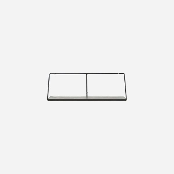 Black Metal & Wood Shelf - Image 2