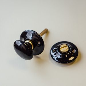 Porcelain Turn and Release Privacy Set - Black, White or Cream
