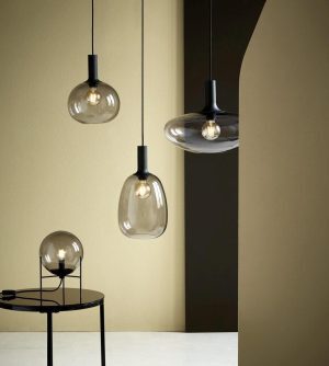 Blown Smoked Glass Pendant Lights - SAVE 60%