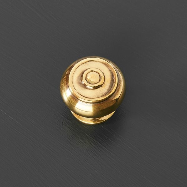 Regency Style Small Cabinet Knob - Brass - Image 2