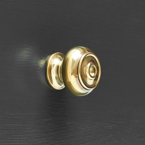 Regency Style Small Cabinet Knob - Brass
