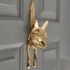 Fox Door Knocker - Polished Brass - Image 4