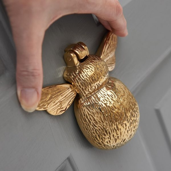 Bumble Bee Door Knocker - Polished Brass - Image 3