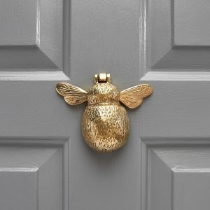 Bumble Bee Door Knocker - Polished Brass
