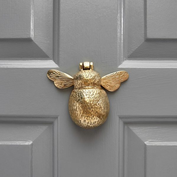 Bumble Bee Door Knocker - Polished Brass