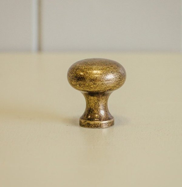 Button Cabinet Knob - Antique Brass - Image 3