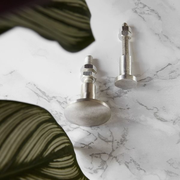 Cabinet Knob - Smooth Silver SAVE 40% OFF