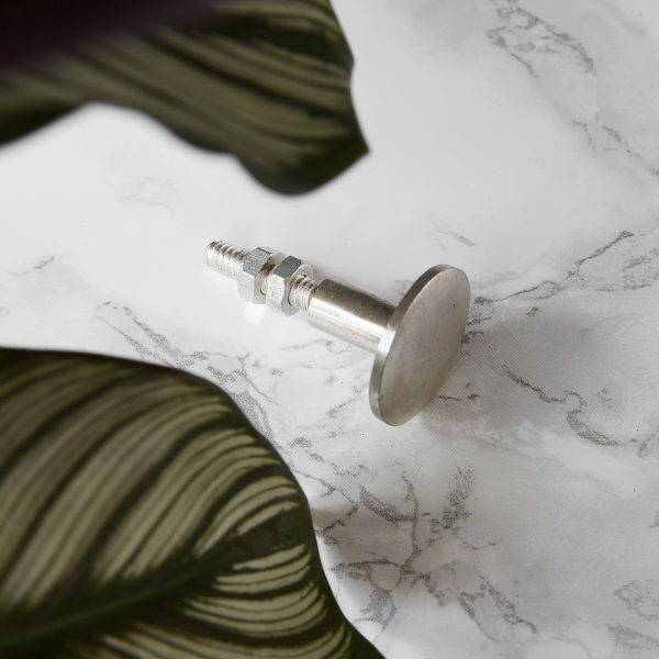 Cabinet Knob - Smooth Silver SAVE 40% OFF - Image 3
