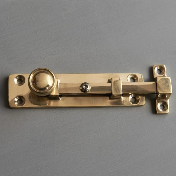 Universal Knob Bolt - Polished Brass