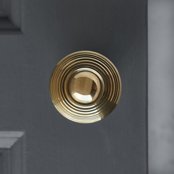 Beehive Door Knobs (Pair) - Polished Brass - Image 4