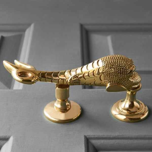 Fish Door Knocker - Polished Brass - Image 3
