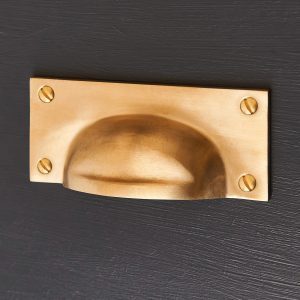 Cast Drawer Pull (Large) - Satin Brass