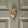 Cat Door Knocker - Polished Brass - Image 4