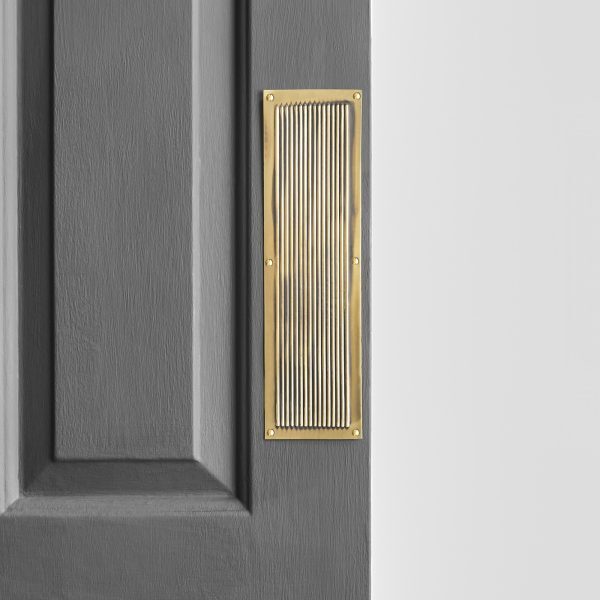 Chester Reeded Fingerplate- Brass - Image 2