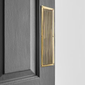 Chester Reeded Fingerplate- Brass