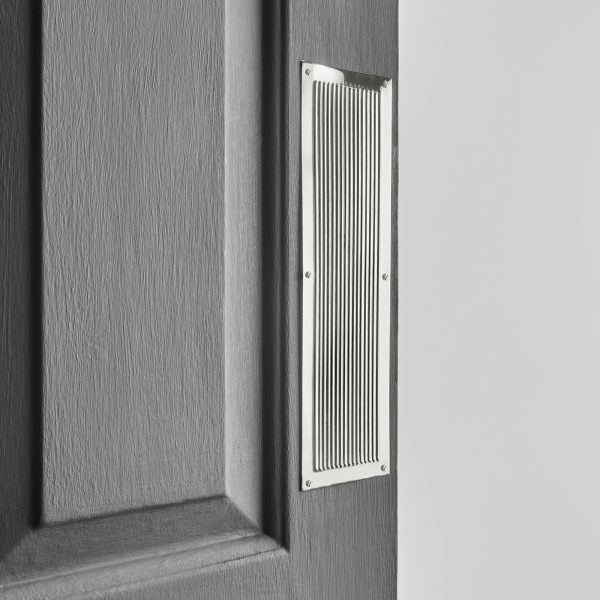 Chester Reeded Fingerplate- Polished Nickel