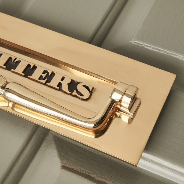 Classic Letterplate  With Clapper - Polished Brass - Image 2
