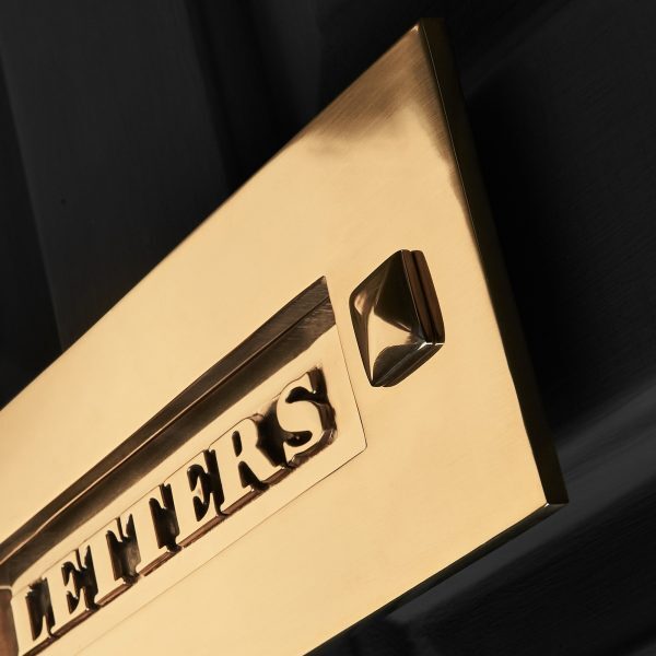 Classic Letterplate Without Clapper - Polished Brass - Image 2