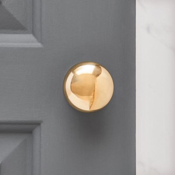 Cottage Door Knobs (Pair) - Brass - Image 2