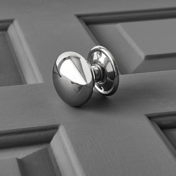 Cottage Door Knobs (Pair) - Nickel - Image 3