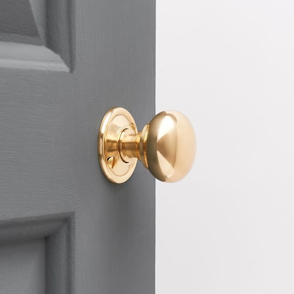 Cottage Door Knobs Small (Pair) - Brass