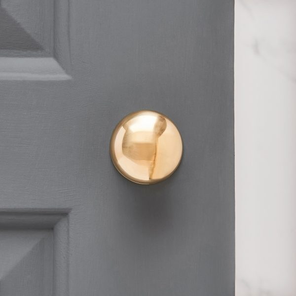 Cottage Door Knobs Small (Pair) - Brass - Image 3