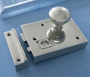 Bathroom Latch - Polished Nickel