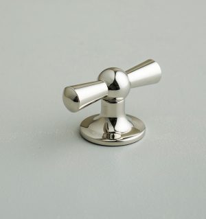 Crossed Cupboard Knob - Polished Nickel
