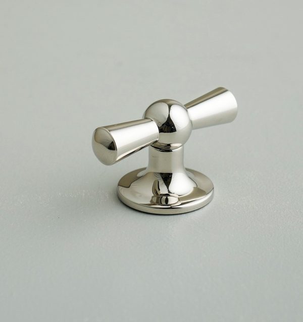 Crossed Cupboard Knob - Polished Nickel