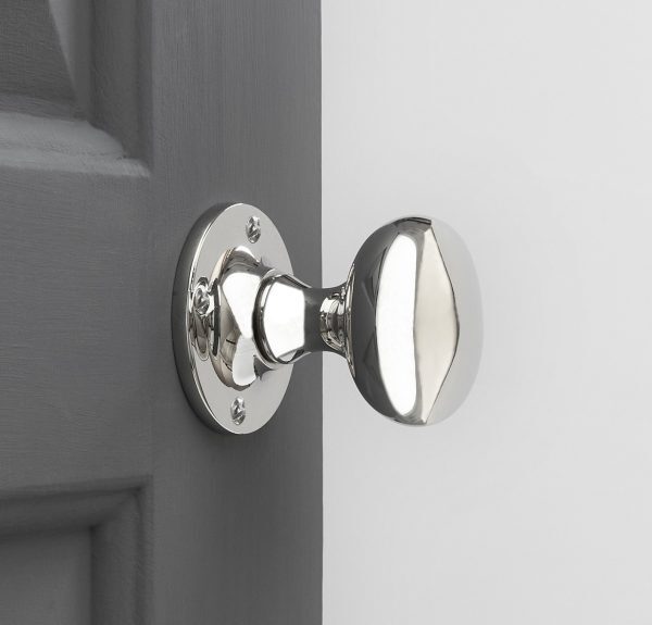 Cushion Door Knobs (Pair) - Polished Nickel - Image 2