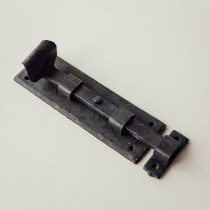 Forged Dartington Door and Cupboard Bolt - Black Waxed