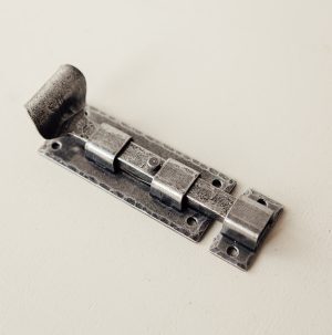 Forged Dartington Door and Cupboard Bolt - Pewter