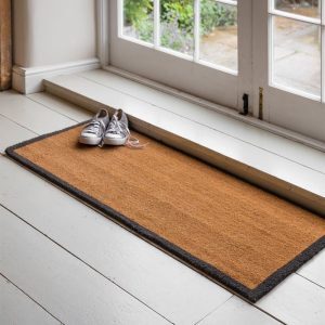 Double Door Mat with Grey Border