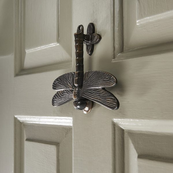 Dragonfly Door Knocker - Antique Brass - Image 3