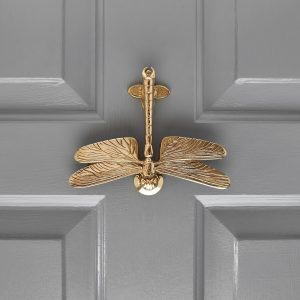 Dragonfly Door Knocker - Polished Brass
