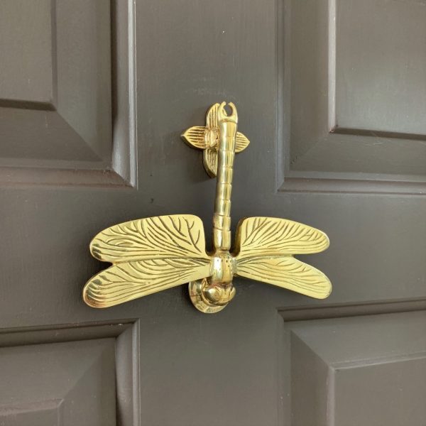 Dragonfly Door Knocker - Polished Brass - Image 3